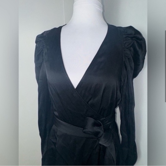 A.L.C. Christian Black Jumpsuit with Wrap Belt/ Size Large/ Size 8 - Picture 4 of 12